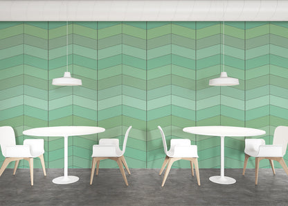 Chevron Deco - Pergola Green
