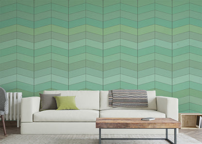 Chevron Deco - Pergola Green