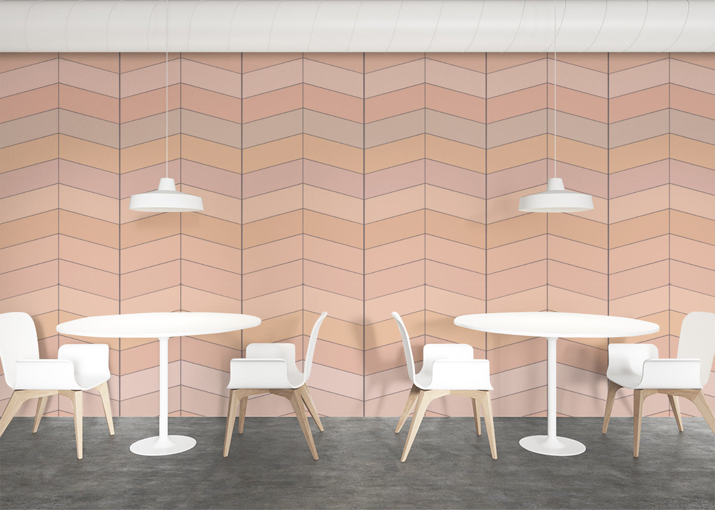 Chevron Deco - Peach Sorbet