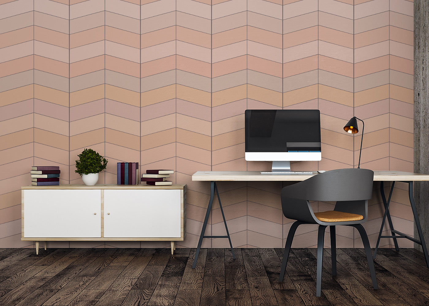 Chevron Deco - Peach Sorbet