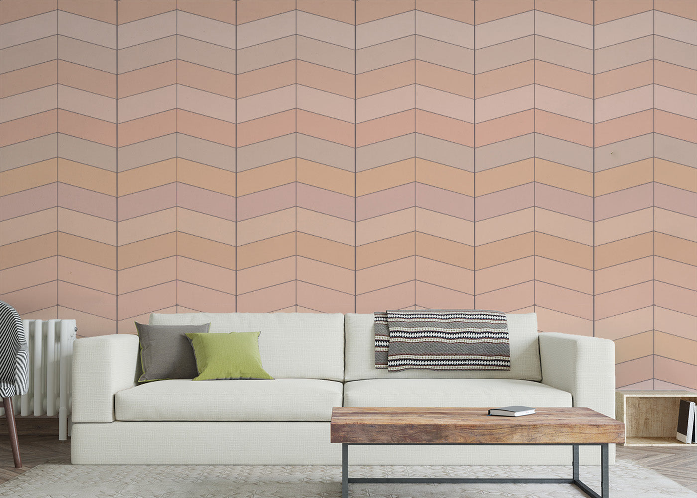 Chevron Deco - Peach Sorbet