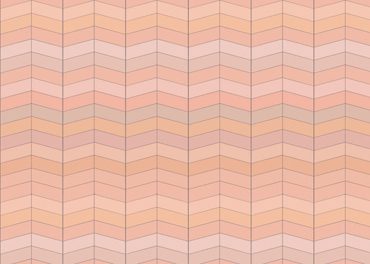 Chevron Deco - Peach Sorbet - Sample