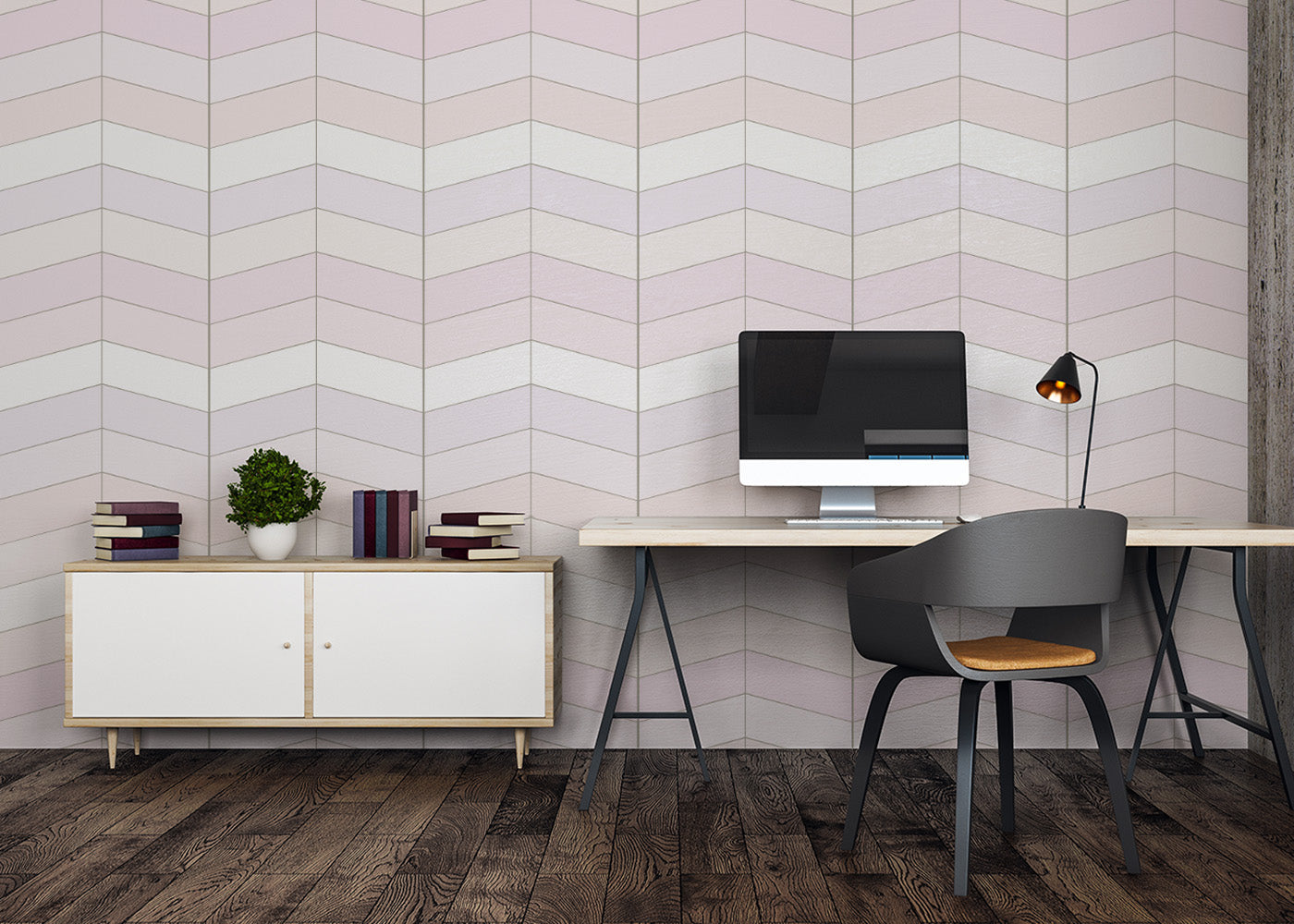 Chevron Deco - Rose Blush