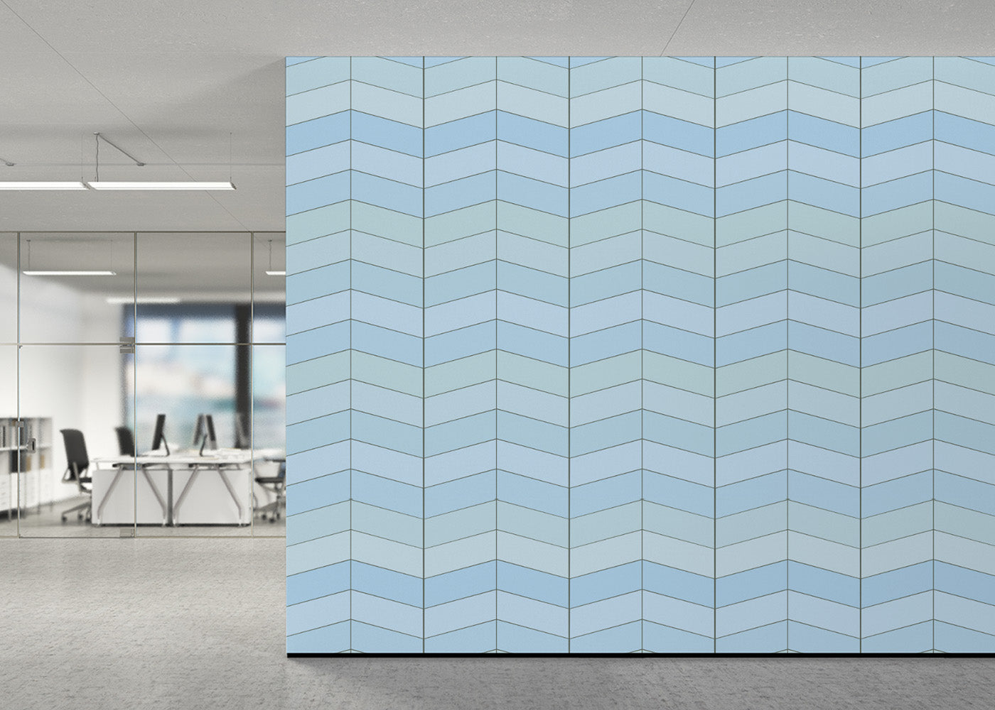 Chevron Deco - Blue Bell