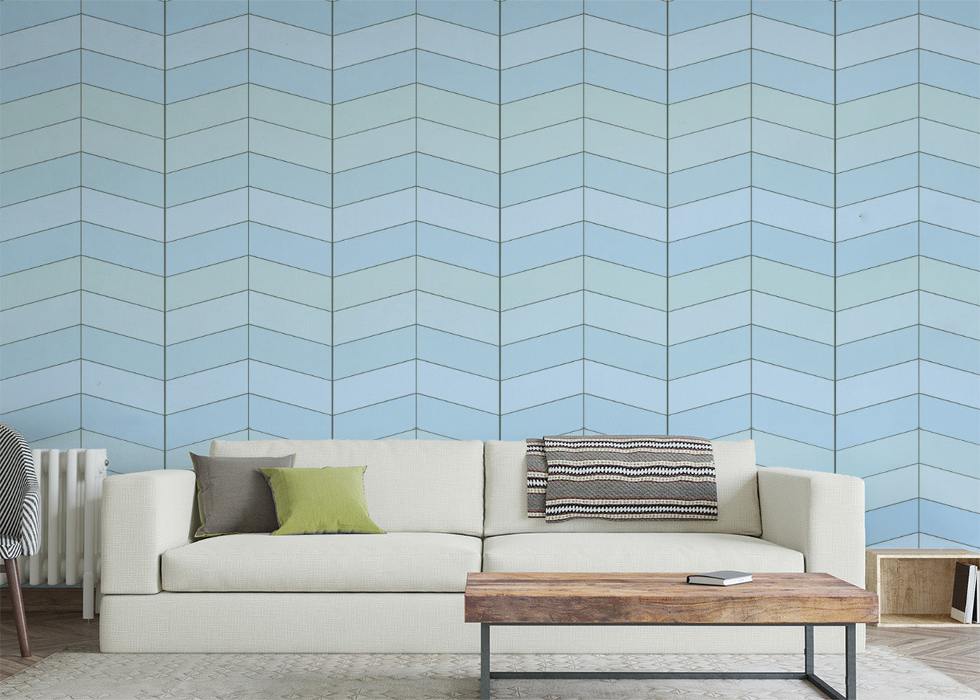 Chevron Deco - Blue Bell