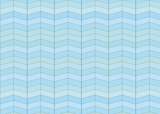 Chevron Deco - Blue Bell - Sample