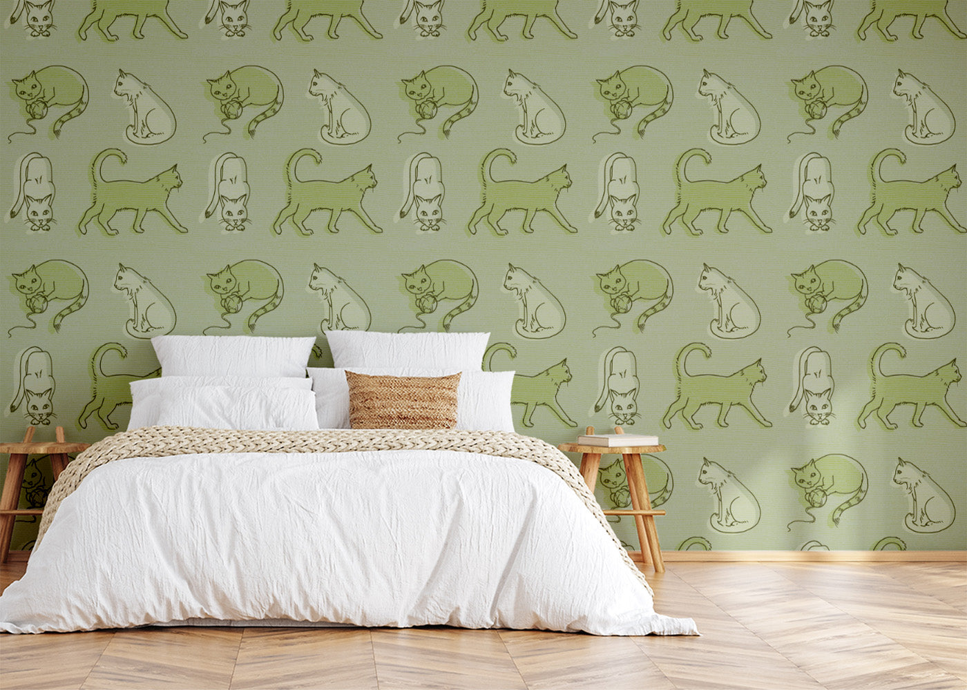 Simple Cat - Moss Green