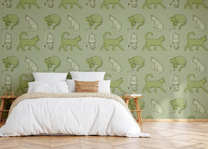 Simple Cat - Moss Green