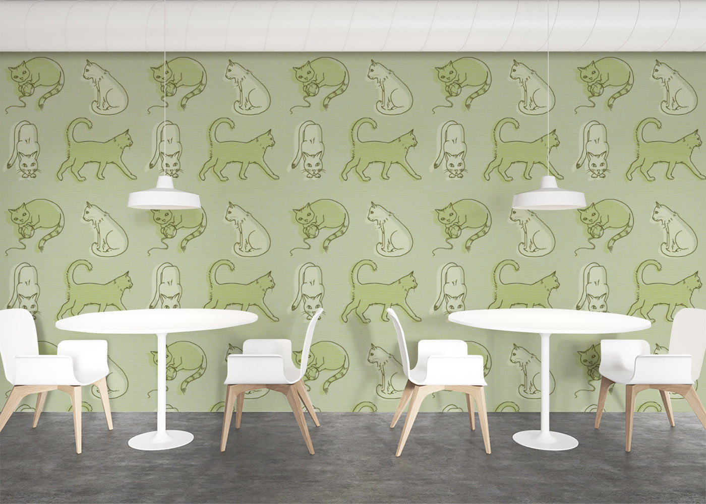 Simple Cat - Moss Green