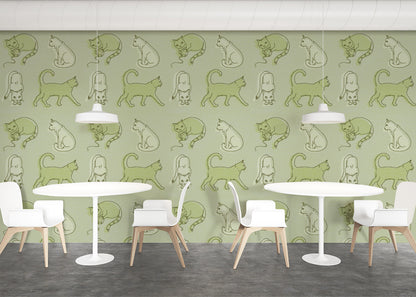 Simple Cat - Moss Green