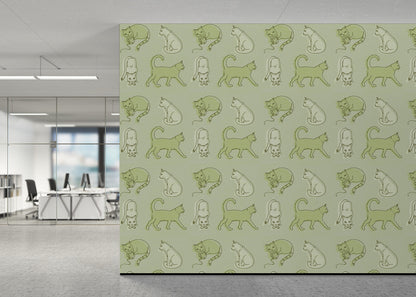 Simple Cat - Moss Green
