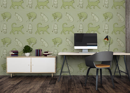 Simple Cat - Moss Green