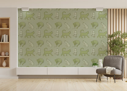 Simple Cat - Moss Green