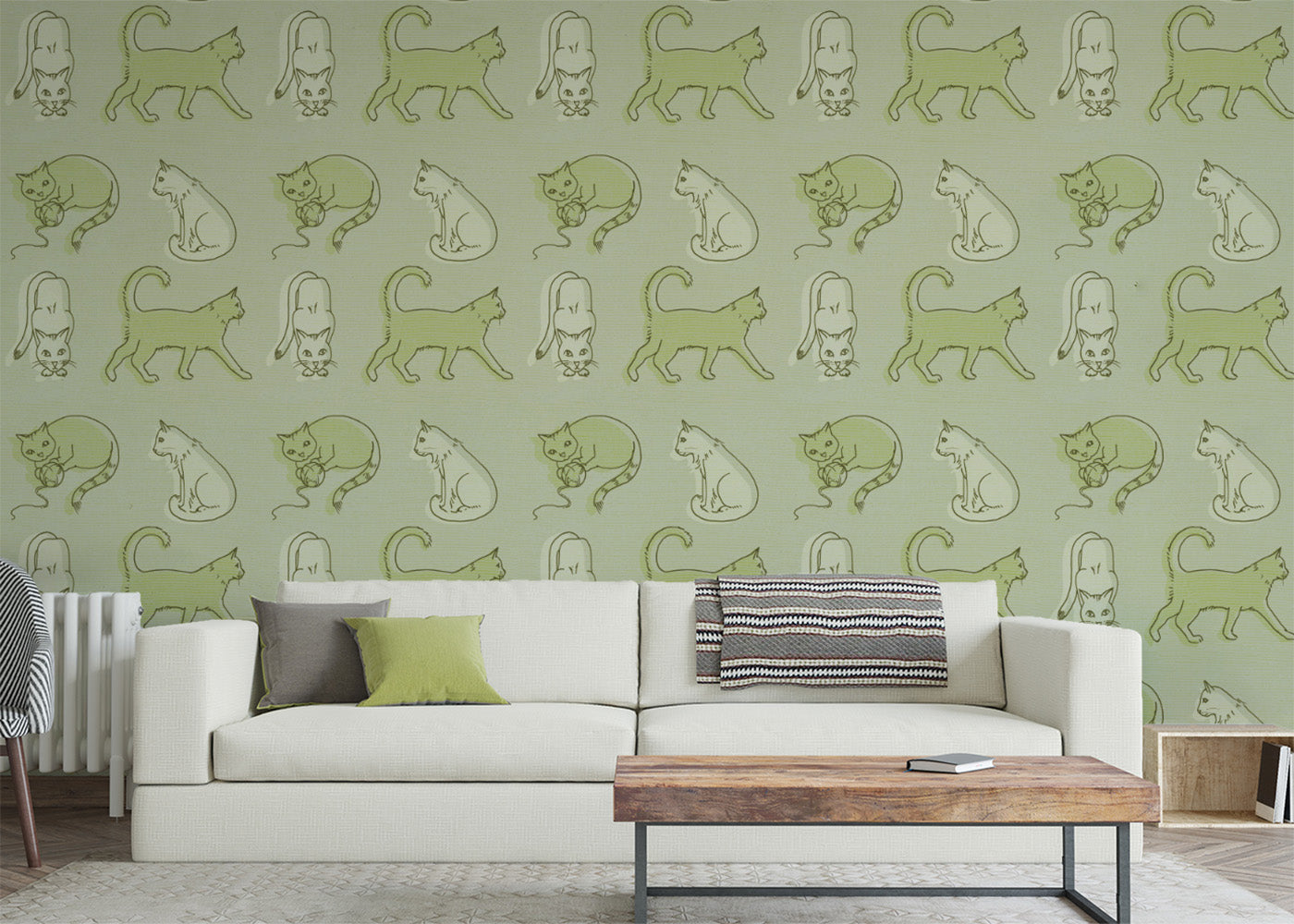 Simple Cat - Moss Green