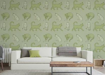 Simple Cat - Moss Green