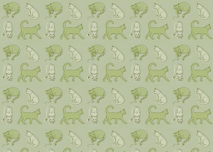 Simple Cat - Moss Green