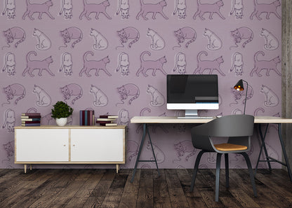 Simple Cat - Mauve