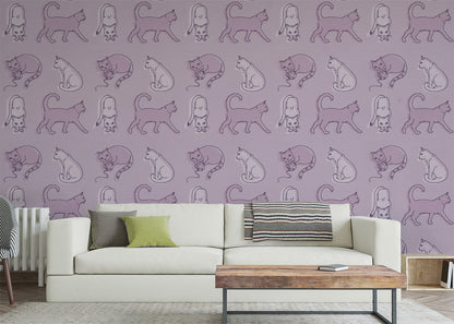 Simple Cat - Mauve