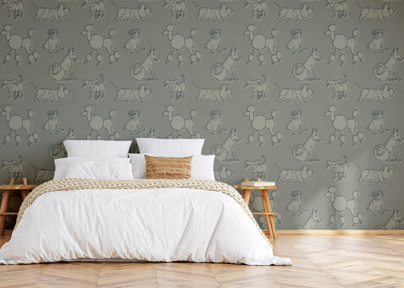 Simple Dog - Bulldog Newsprint