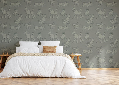 Simple Dog - Bulldog Newsprint