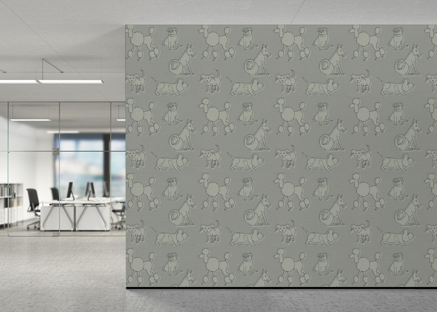 Simple Dog - Bulldog Newsprint