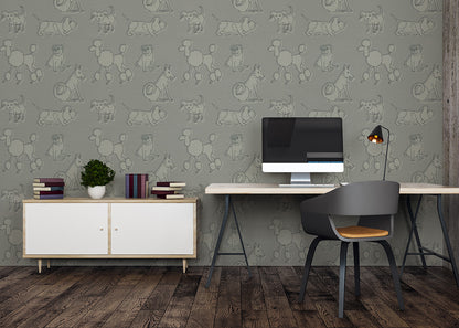 Simple Dog - Bulldog Newsprint