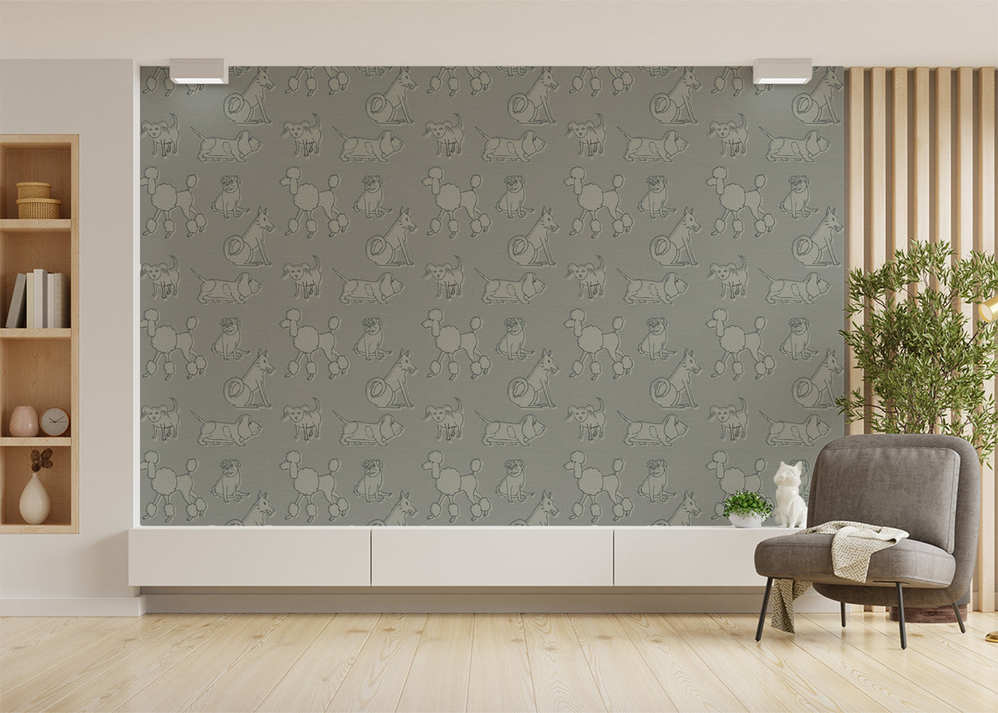 Simple Dog - Bulldog Newsprint