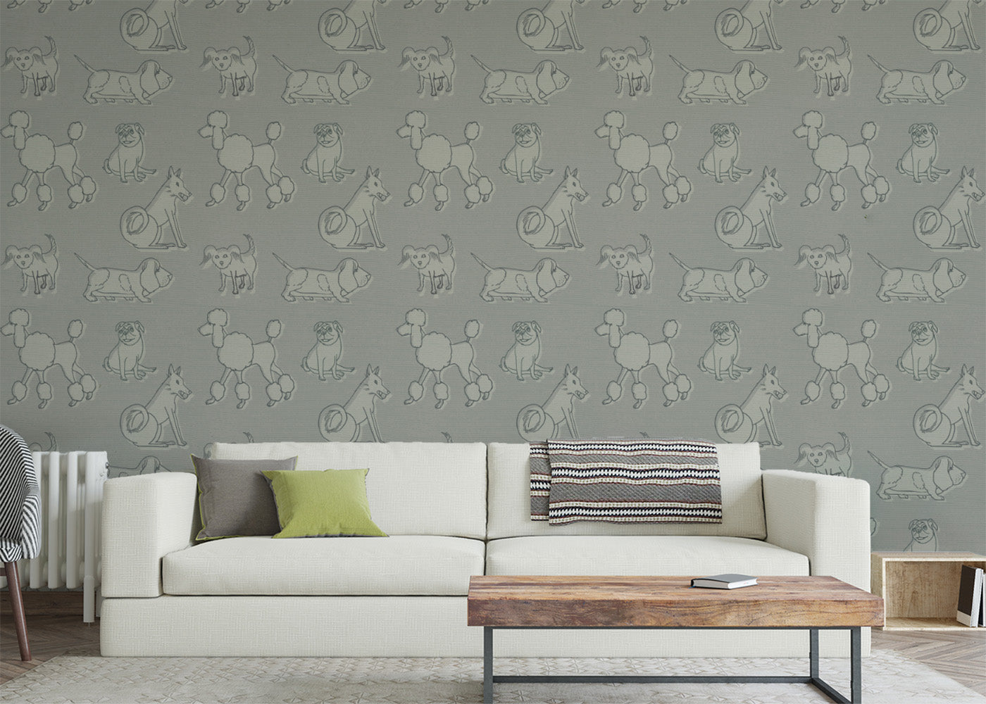 Simple Dog - Bulldog Newsprint
