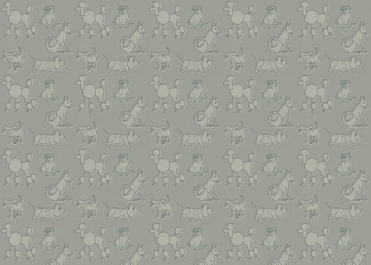 Simple Dog - Bulldog Newsprint