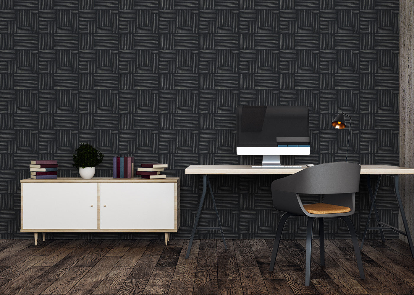 Basket Weave - Ebony