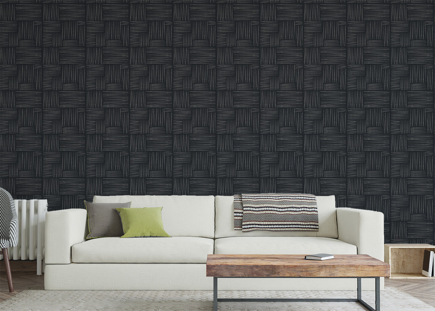 Basket Weave - Ebony