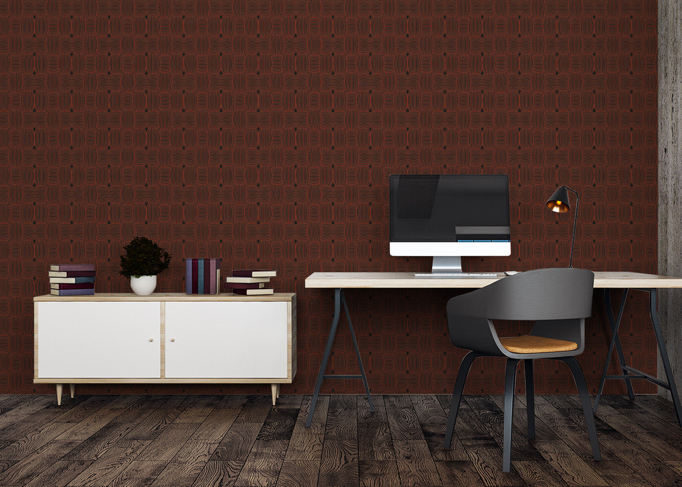 Warp and Weft - Red Noir