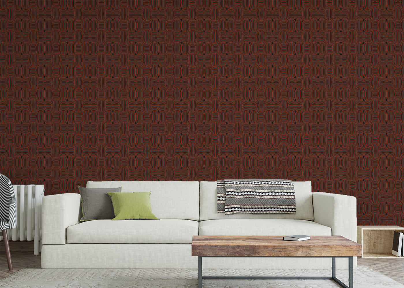 Warp and Weft - Red Noir