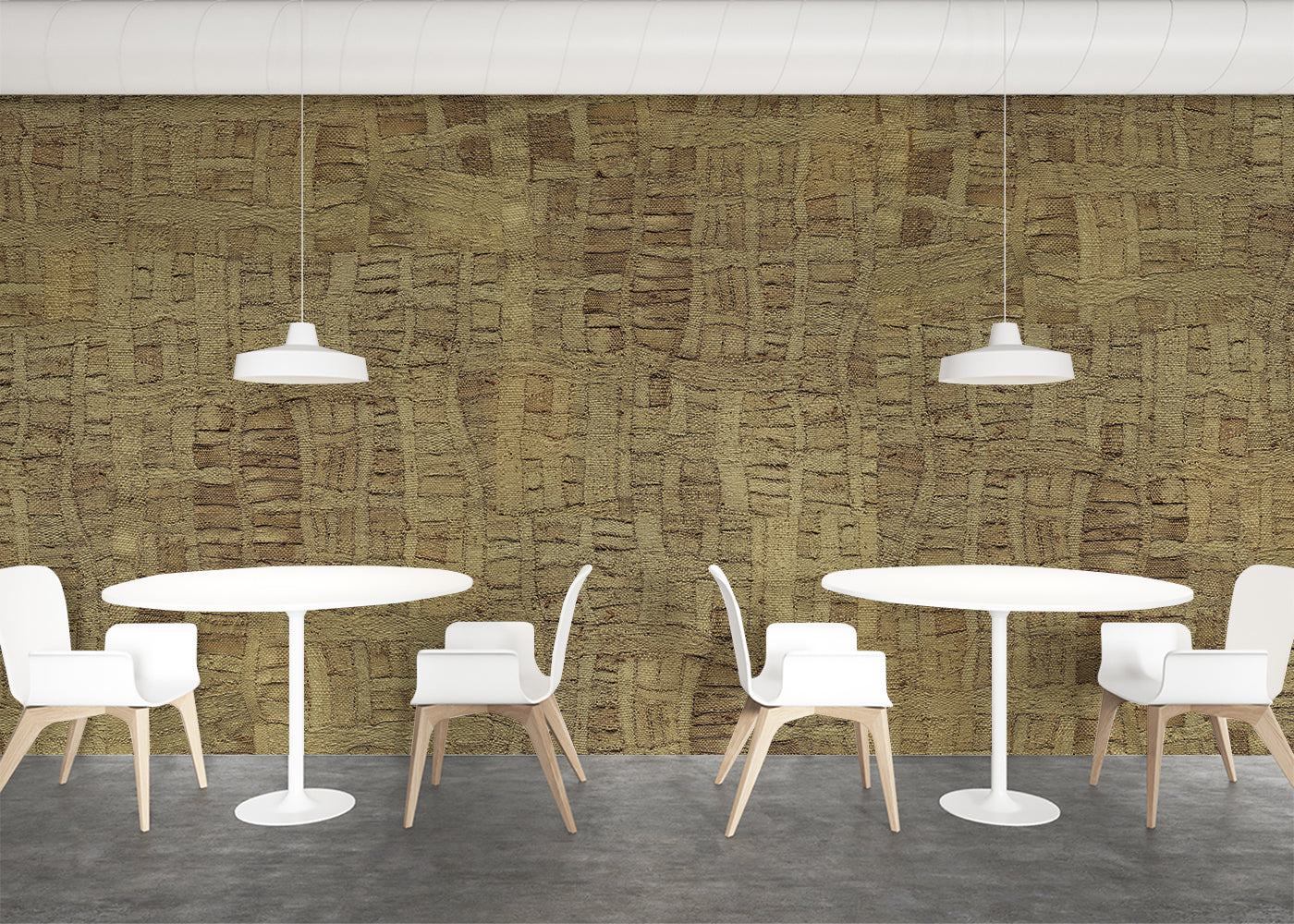 Raffia Tapestry Mural - Raw Natural