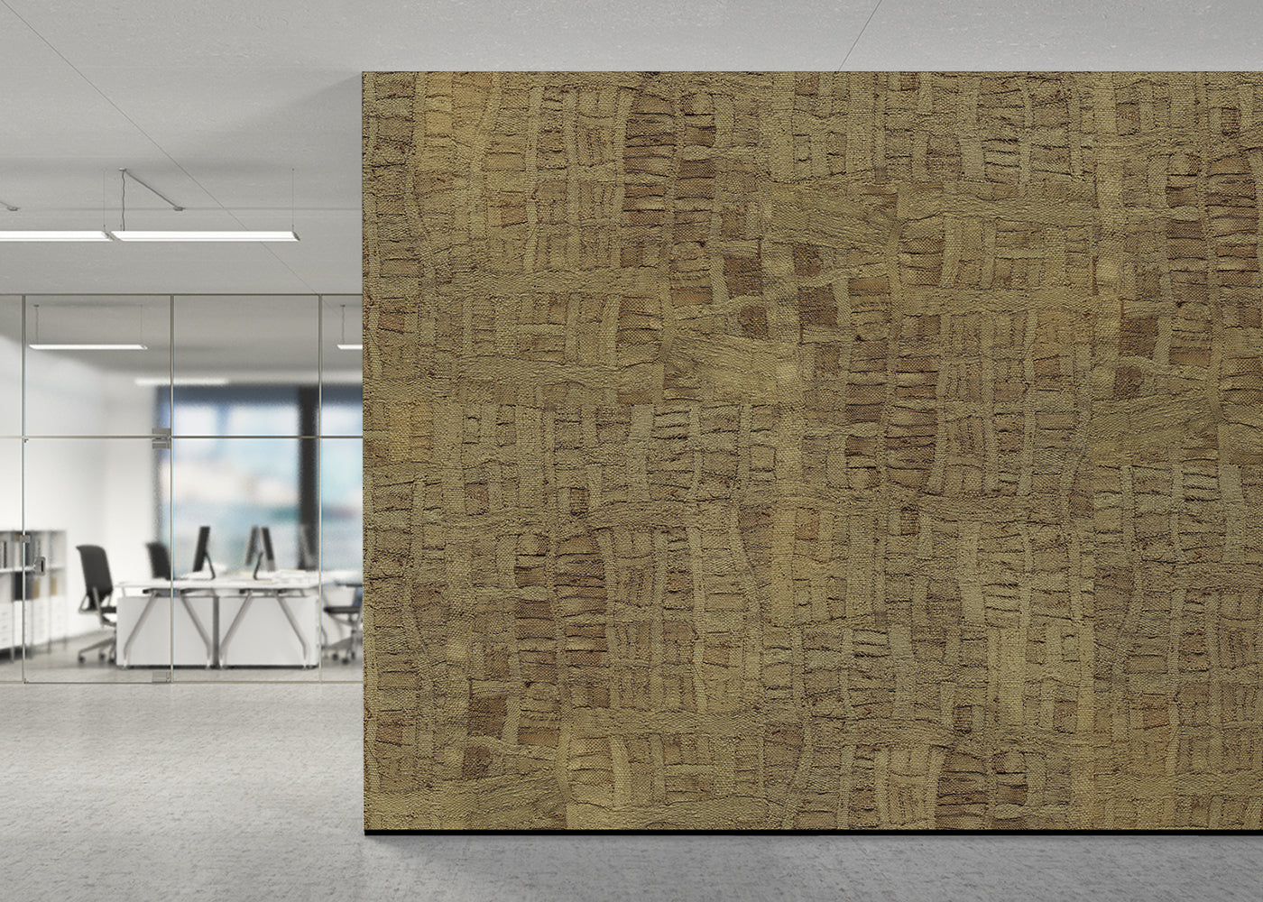 Raffia Tapestry Mural - Raw Natural