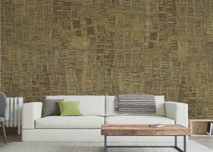 Raffia Tapestry Mural - Raw Natural
