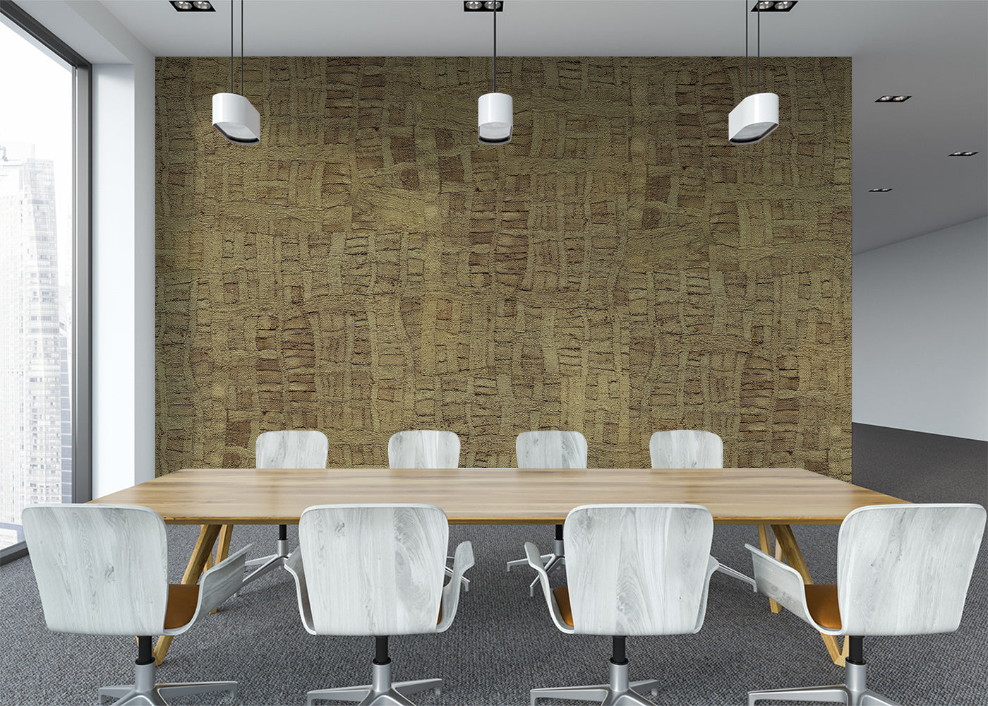 Raffia Tapestry Mural - Raw Natural