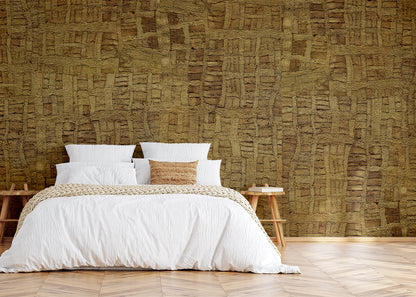Raffia Tapestry Mural - Amber