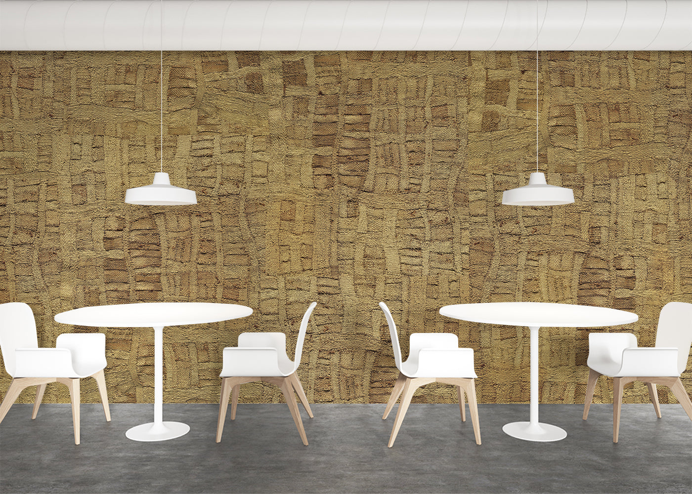 Raffia Tapestry Mural - Amber