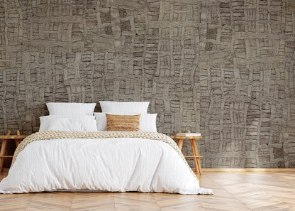 Raffia Tapestry Mural - Light Neutral
