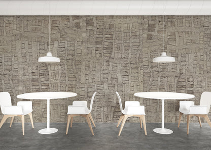 Raffia Tapestry Mural - Light Neutral