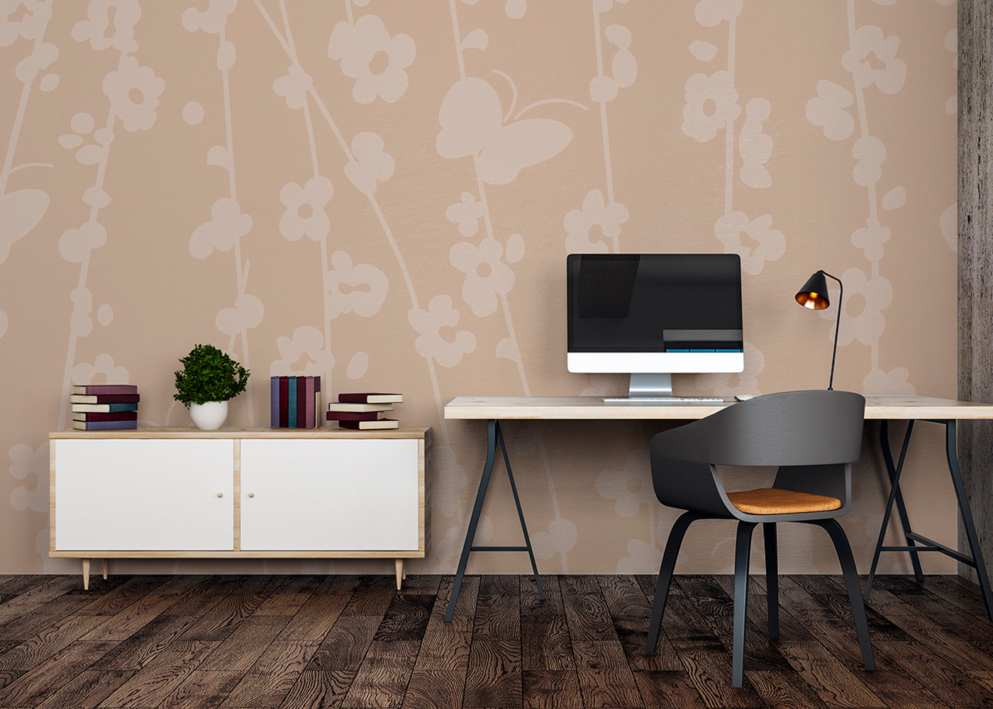 Daisy Chain Mural - Creamsicle Dust