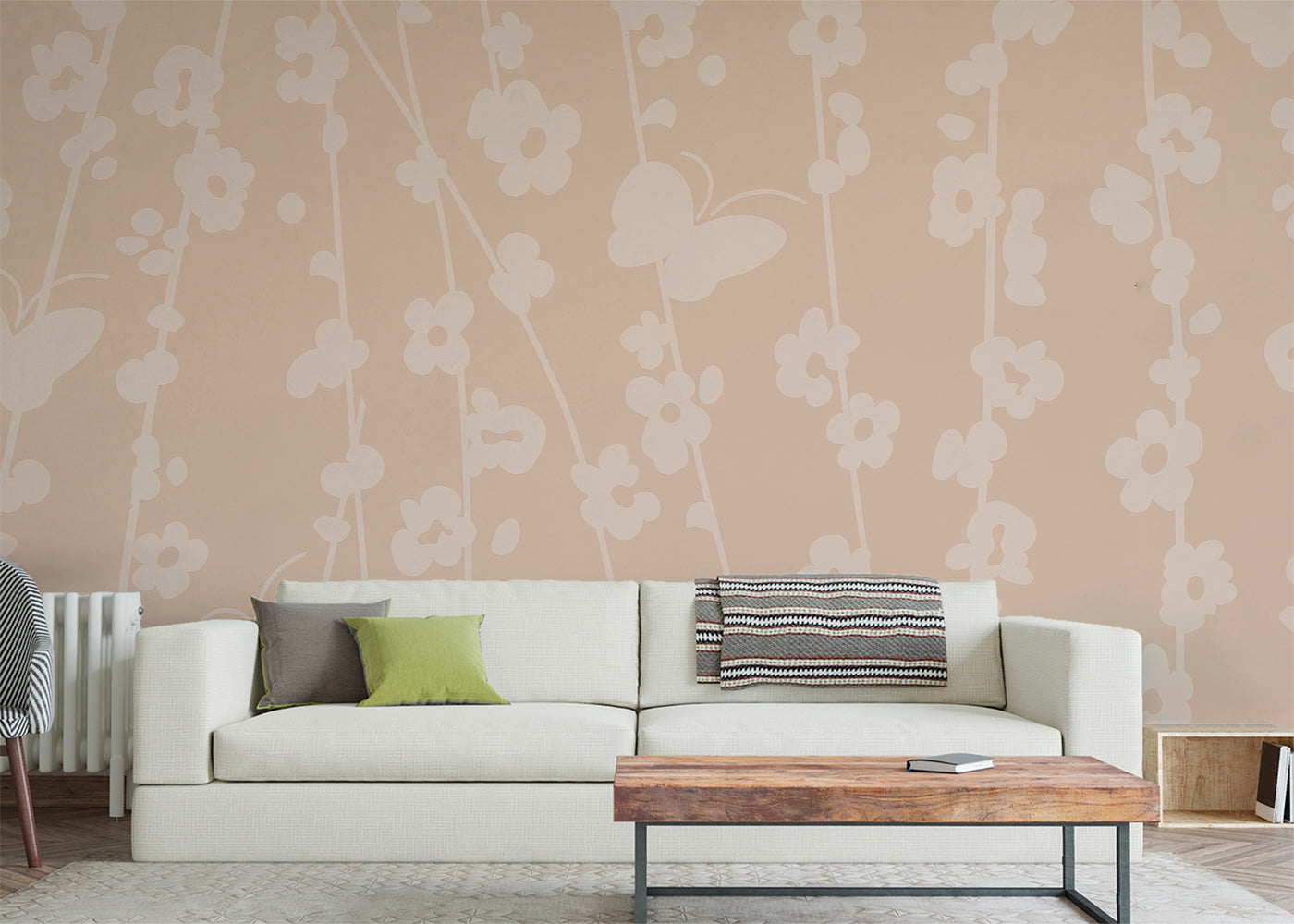 Daisy Chain Mural - Creamsicle Dust