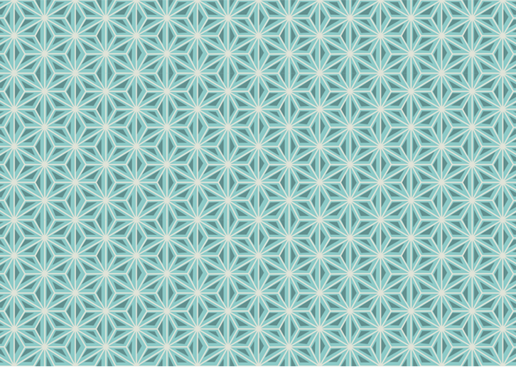 Japanese Hexagons - Blue Gray
