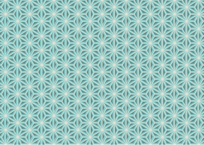 Japanese Hexagons - Blue Gray
