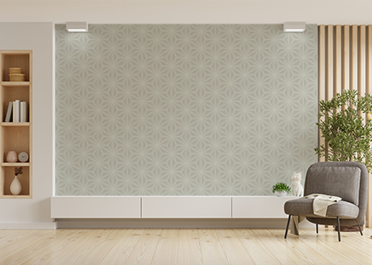 Japanese Hexagons - Cloister Gray