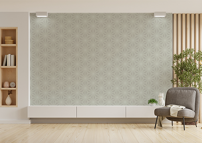 Japanese Hexagons - Cloister Gray