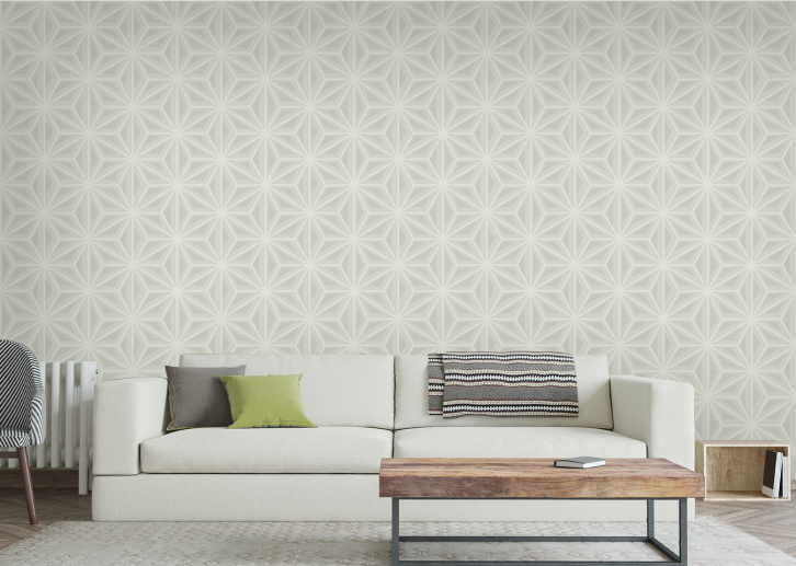 Japanese Hexagons - Cloister Gray
