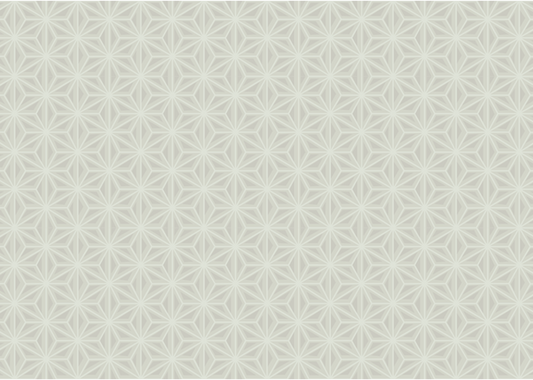 Japanese Hexagons 2 - Cloister Gray - Sample