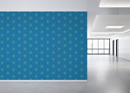 Japanese Hexagons - Ultra Blue